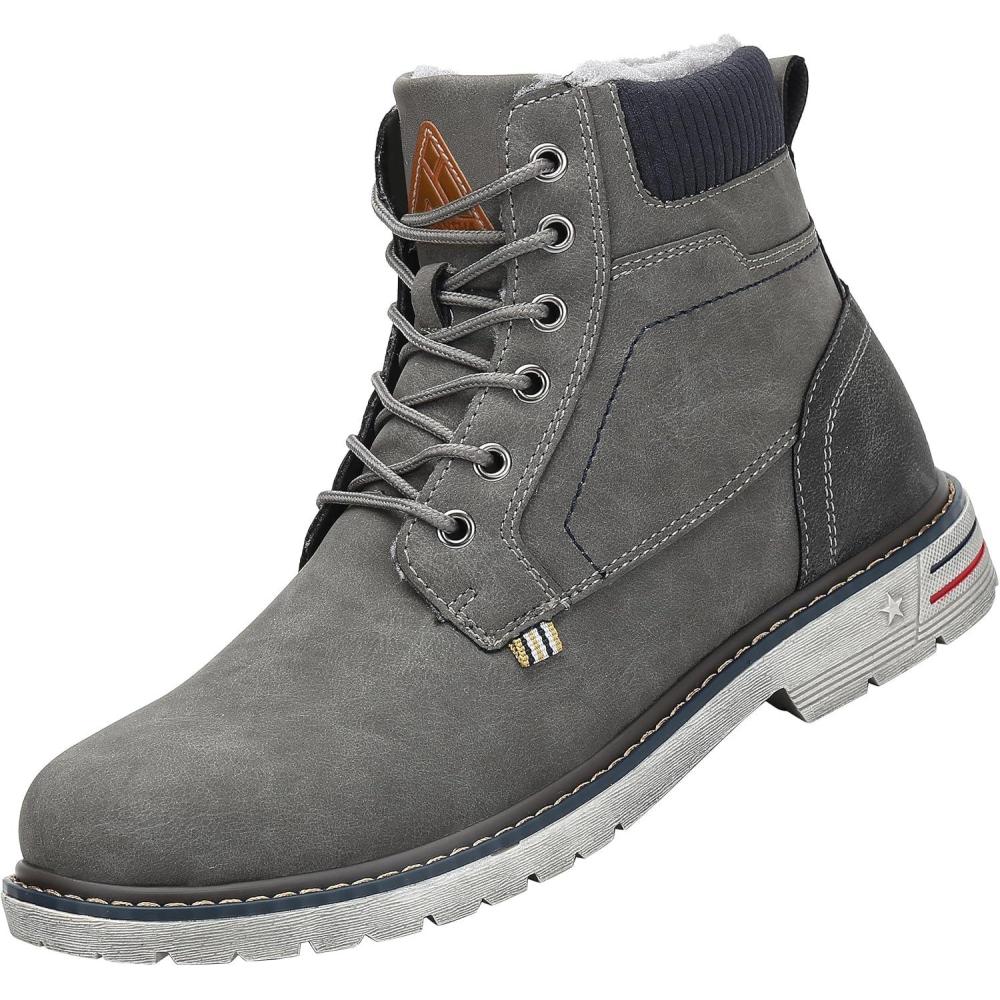 image:imageMishansha Homme Femme Bottes Hiver Randonne Chaussures Bottes de Neige Chaudes Fourrure Bottine GR3648Gris