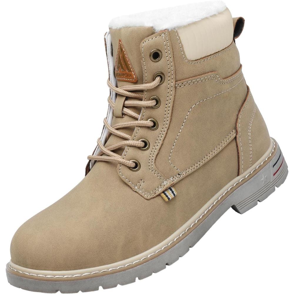 image:imageMishansha Homme Femme Bottes Hiver Randonne Chaussures Bottes de Neige Chaudes Fourrure Bottine GR3648Kaki