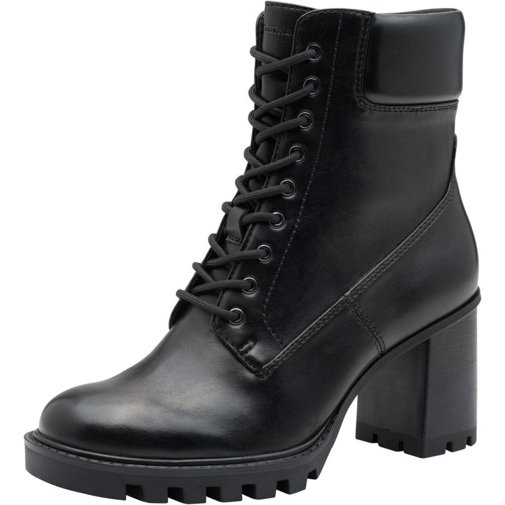 image:imageTamaris Femme Damen Lace Boot Heel 12513245 BottineNoir Mat