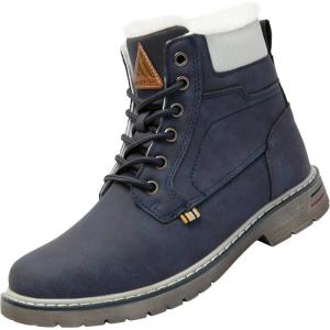 Mishansha Homme Femme Bottes Hiver Randonnée Chaussures Bottes de Neige Chaudes Fourrure Bottine GR.36-48(Bleu)