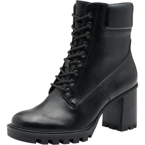 Tamaris Femme Damen Lace Boot Heel 1-25132-45 Bottine(Noir Mat)