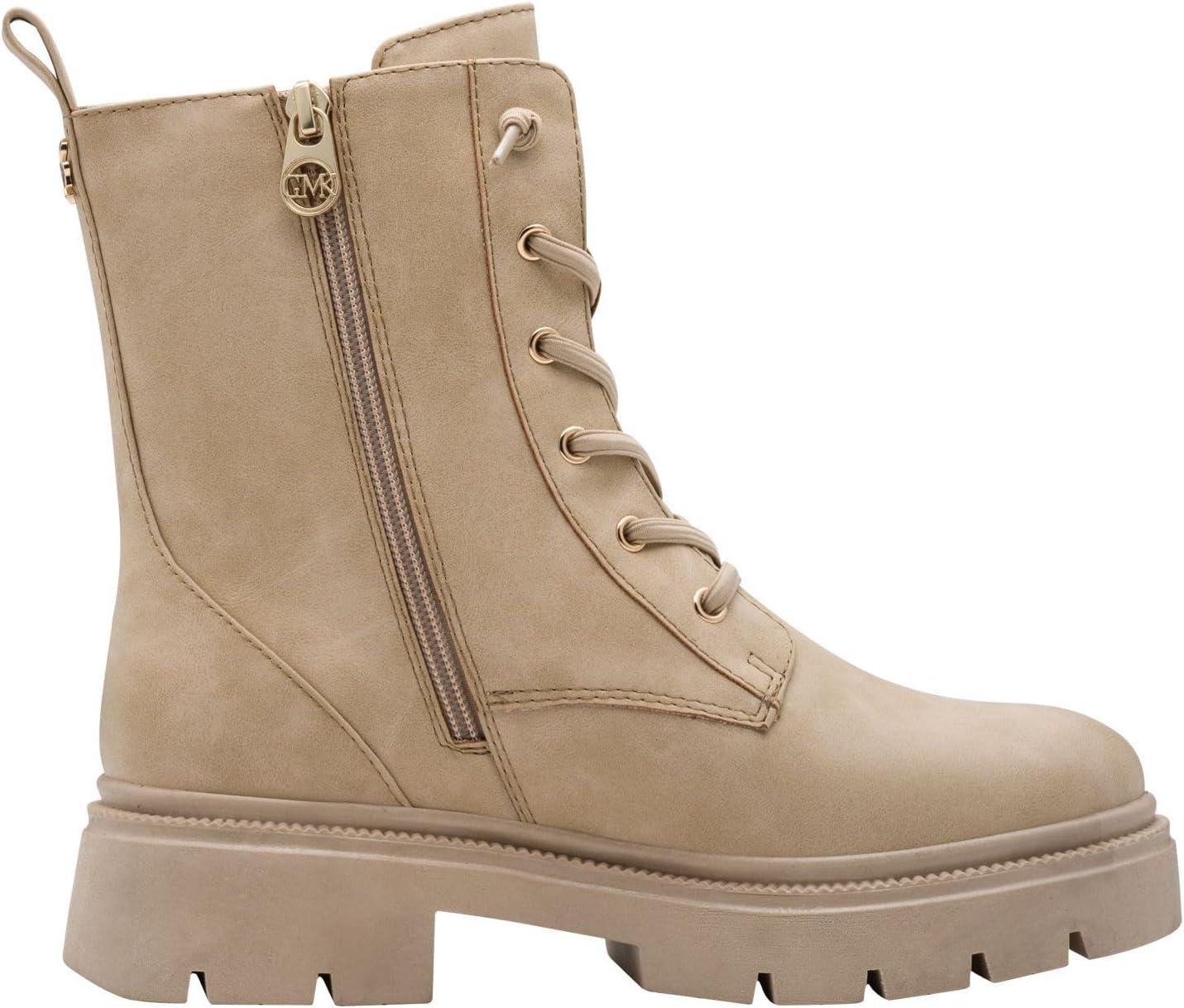 image:imageMARCO TOZZI Femme Bottines Lacets 22520243 Botte TendanceBeige