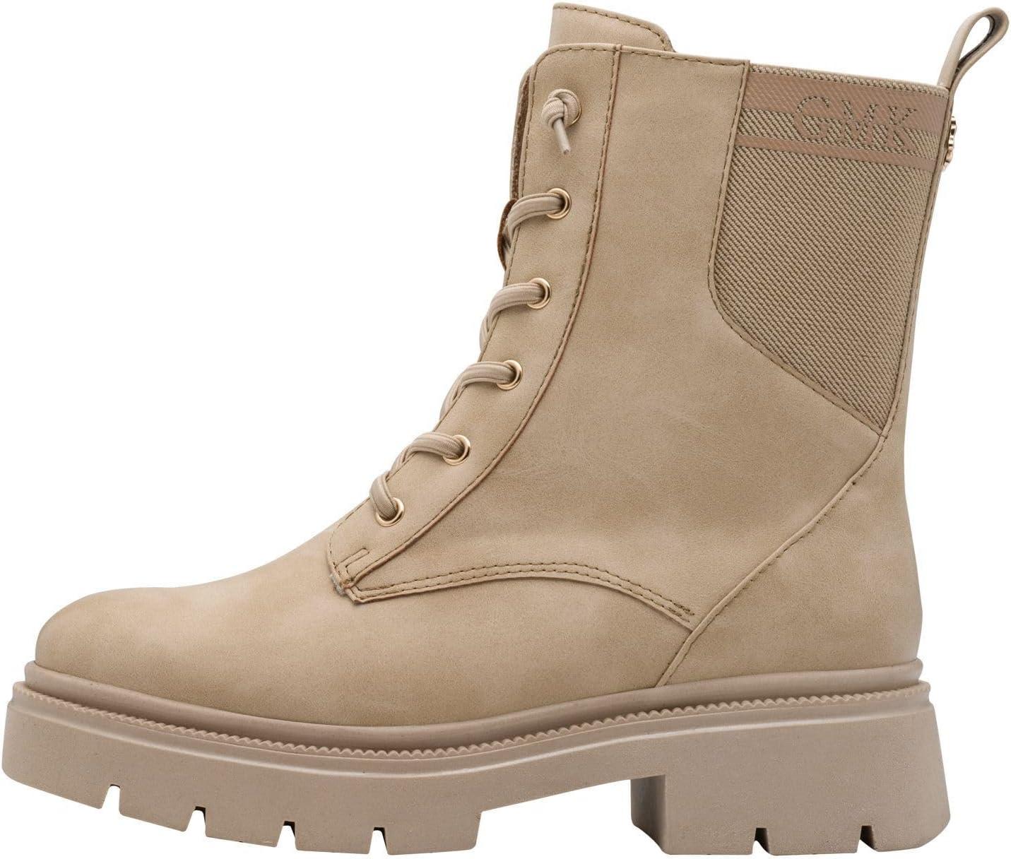 image:imageMARCO TOZZI Femme Bottines Lacets 22520243 Botte TendanceBeige