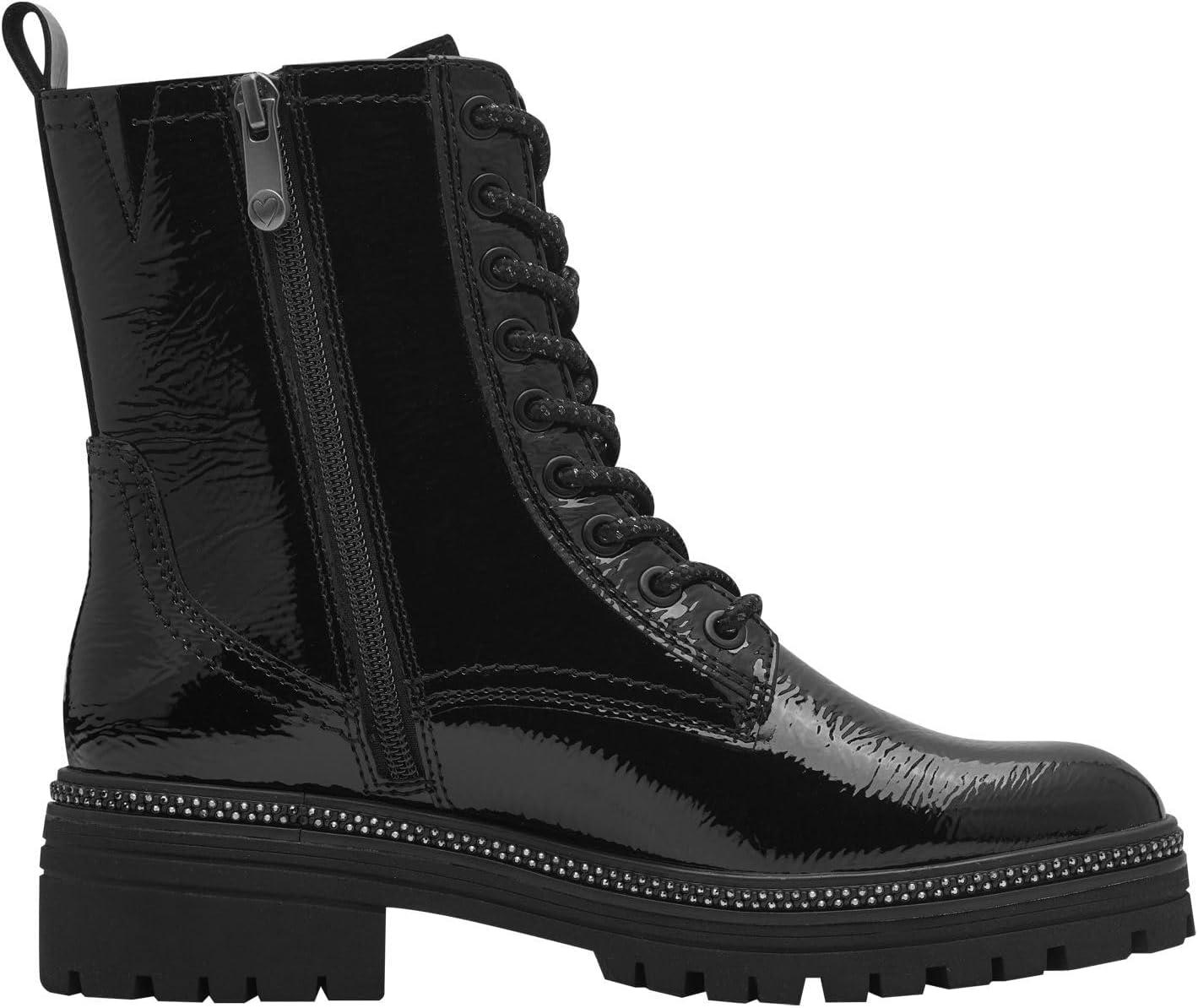 image:imageMARCO TOZZI Femme Bottines Lacets 22520243 Botte TendanceImprim Noir
