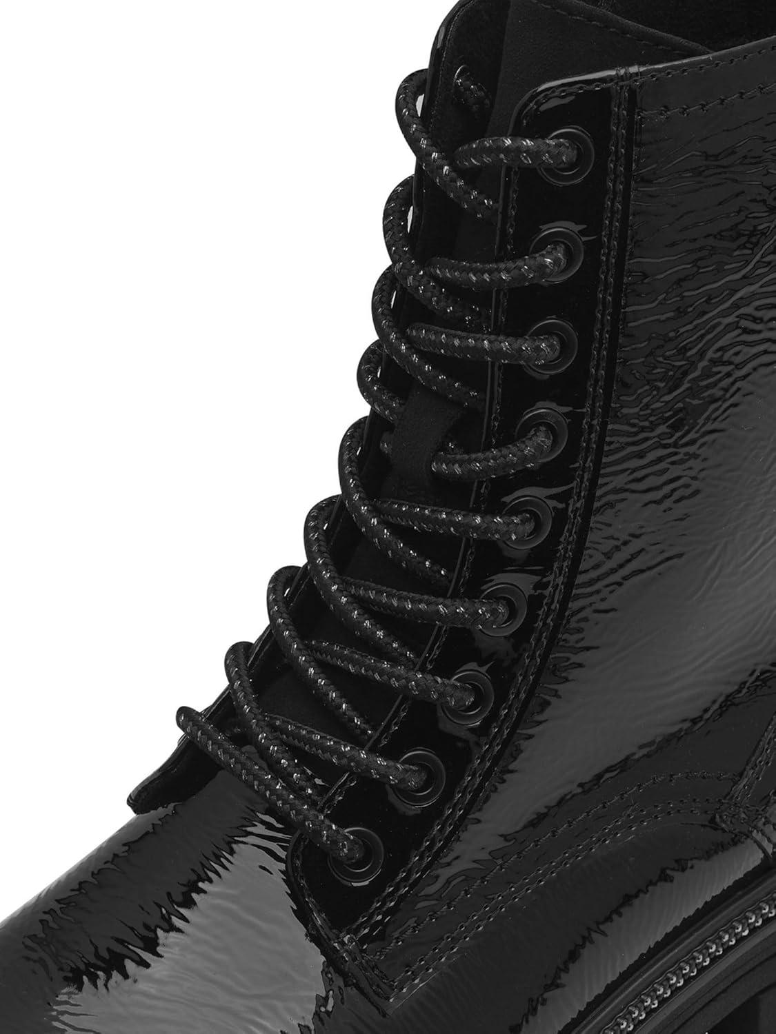 image:imageMARCO TOZZI Femme Bottines Lacets 22520243 Botte TendanceImprim Noir