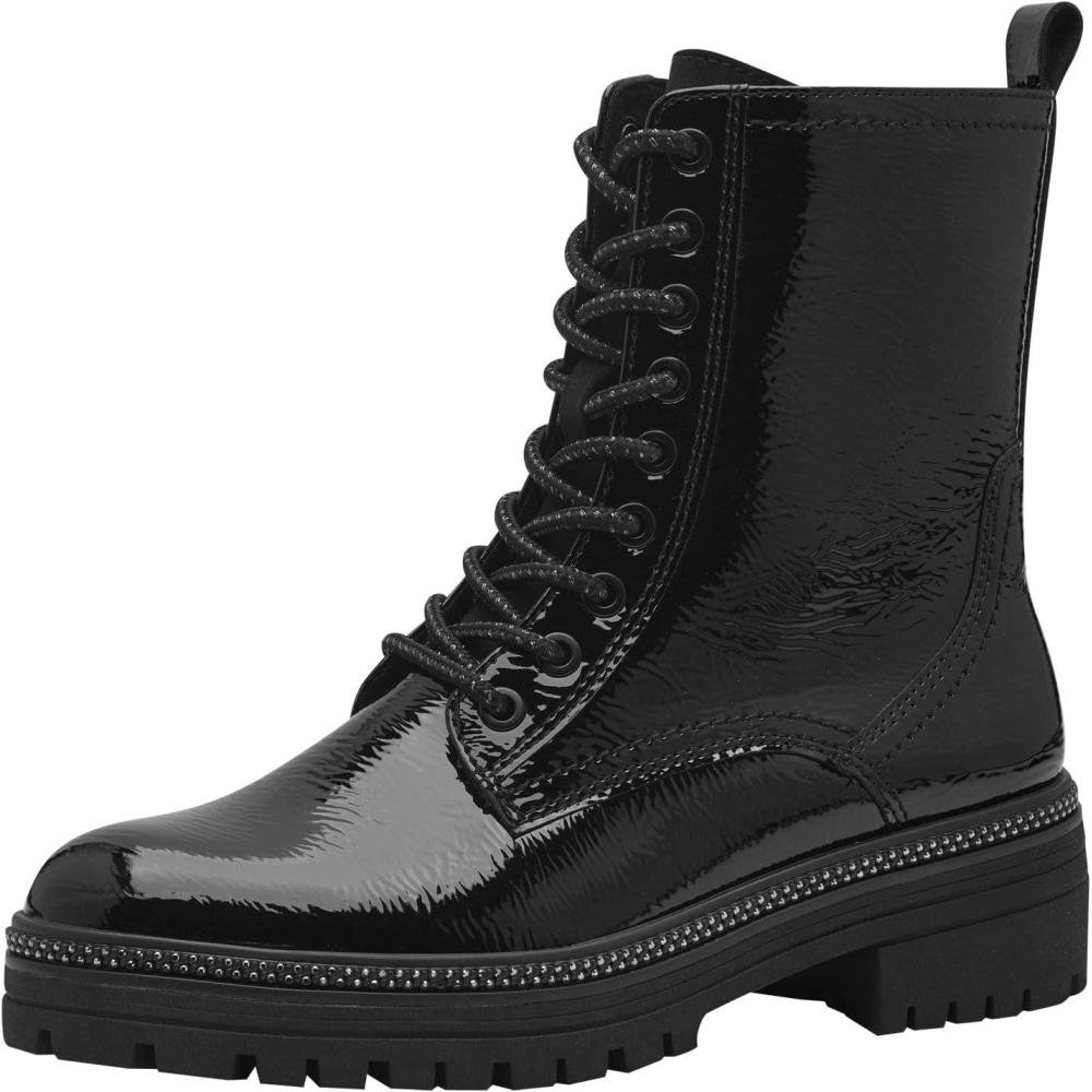 image:imageMARCO TOZZI Femme Bottines Lacets 22520243 Botte TendanceImprim Noir