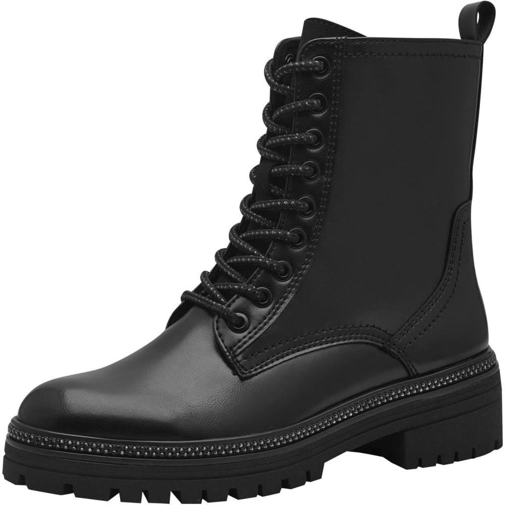 image:imageMARCO TOZZI Femme Bottines Lacets 22520243 Botte TendanceNoir