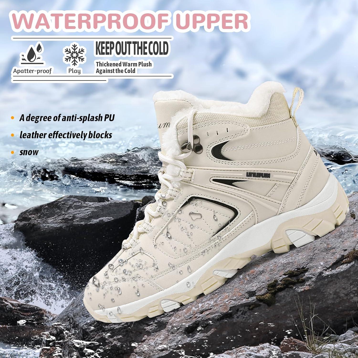 image:imageASHION Bottes Femme Chaussures Coton Bottines Hiver trekking Bottes de NeigeBlanc Cass