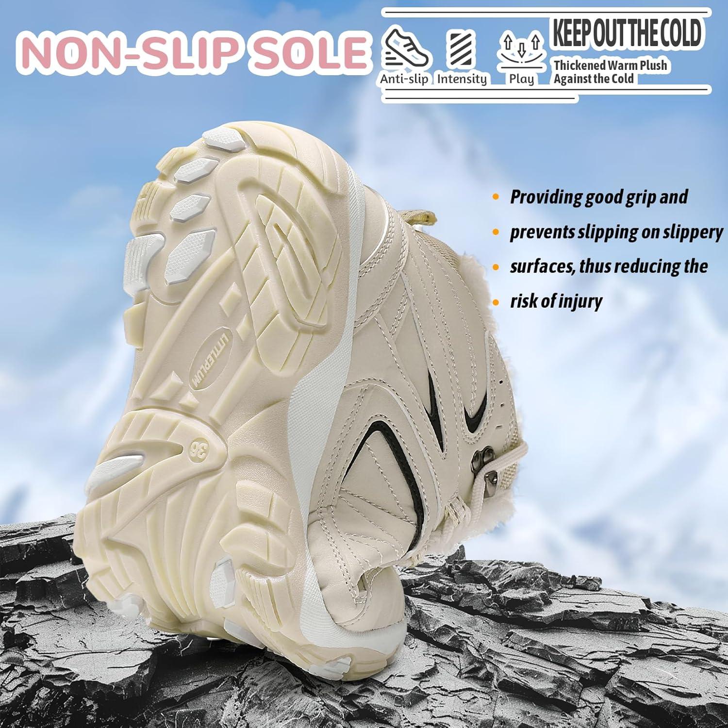image:imageASHION Bottes Femme Chaussures Coton Bottines Hiver trekking Bottes de NeigeBlanc Cass