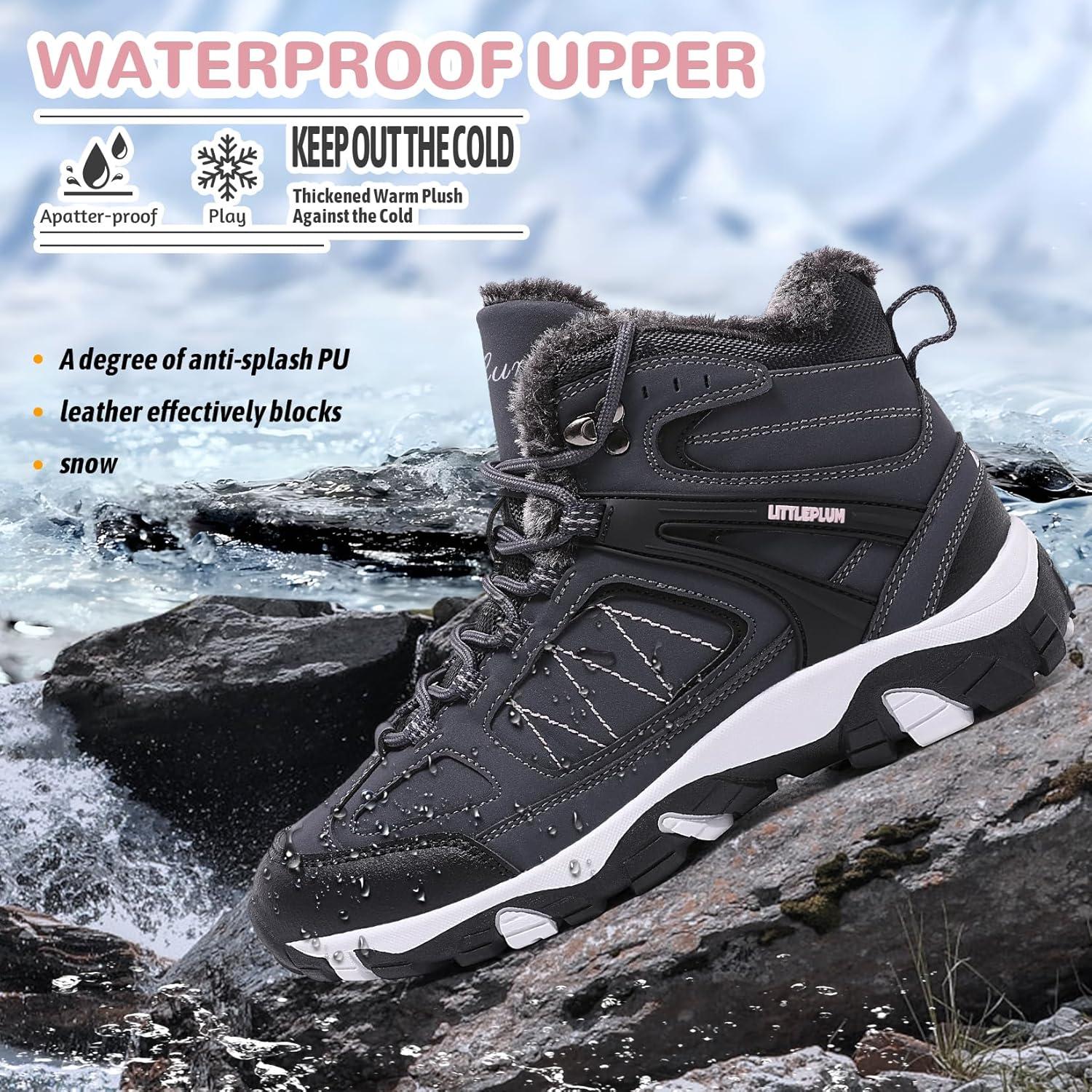 image:imageASHION Bottes Femme Chaussures Coton Bottines Hiver trekking Bottes de NeigeBleu