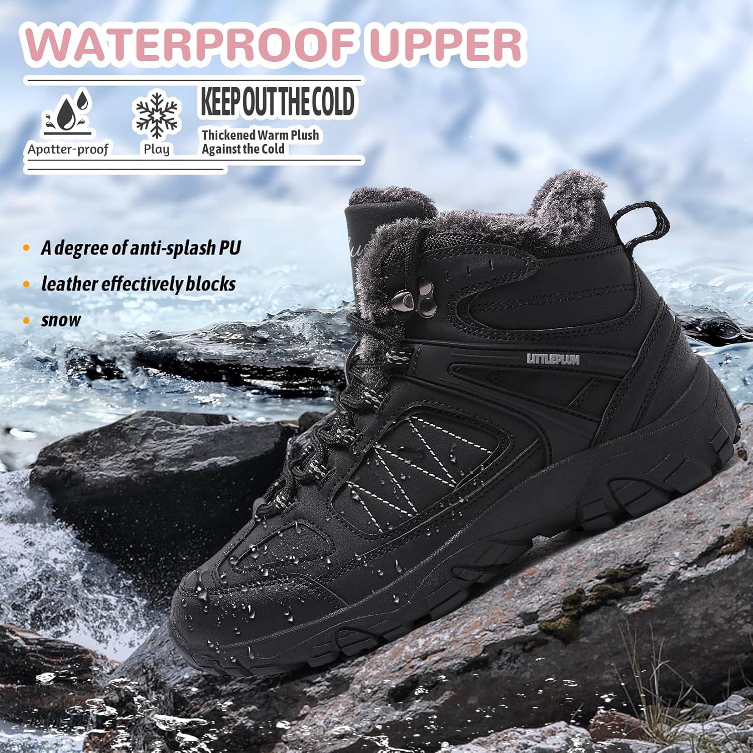 image:imageASHION Bottes Femme Chaussures Coton Bottines Hiver trekking Bottes de NeigeNoir