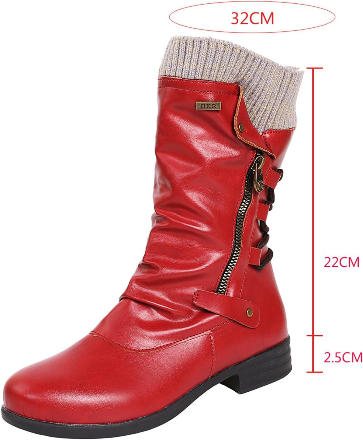 image:imageBottes Plateforme MiMollet pour Femme Bout Rond Bottines Femme Plates Cuir 2025 Nouveau Bottine Couleur Unie Dcontract Botte Automne Hiver Chic Boot Mi Mollet Chaussure Y2K Chaussures BotteA