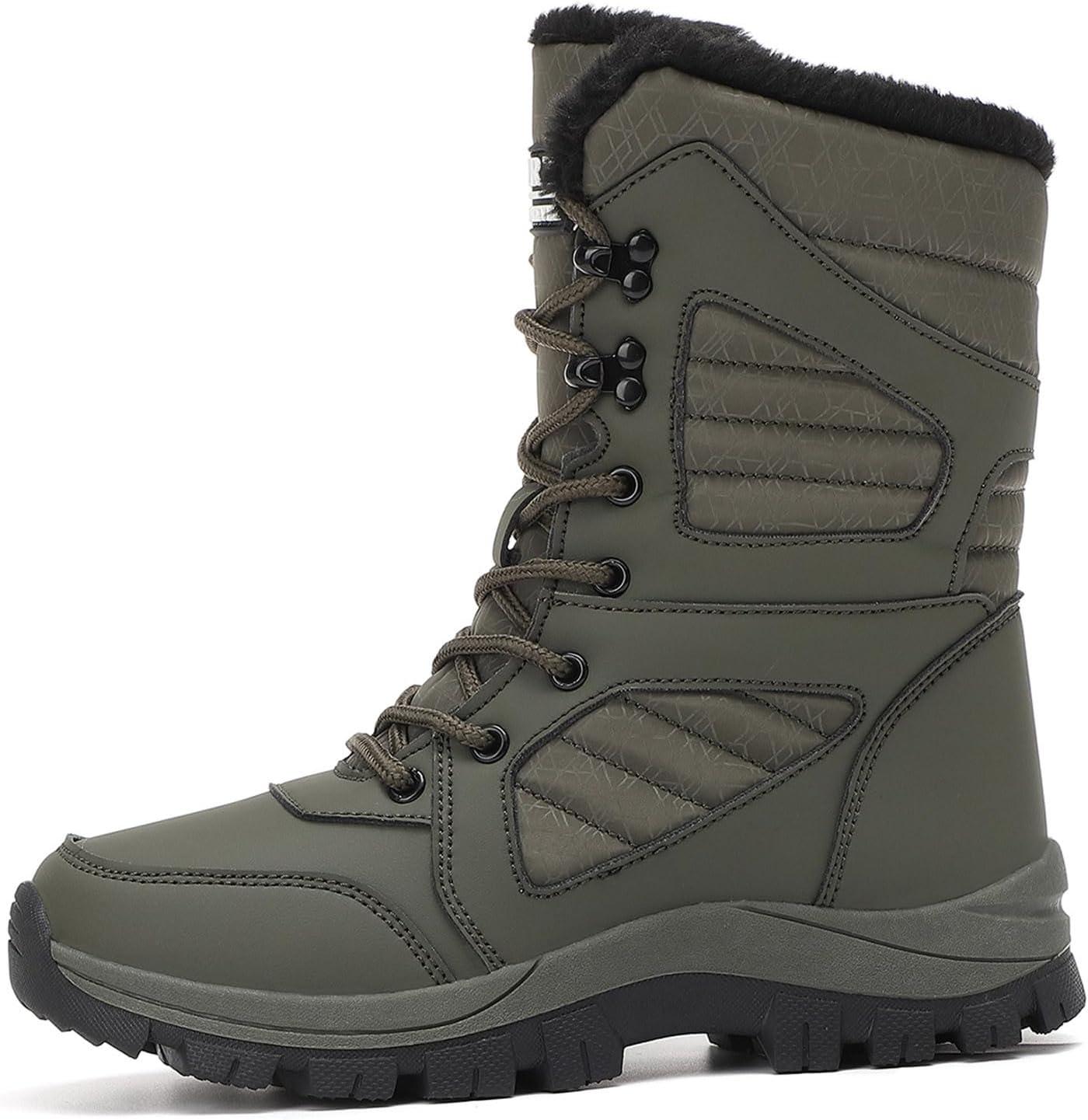 image:imageBottes de neige dhiver impermables lgres doubles en fausse fourrure pour femme bottes mimollet antidrapantes chaussures de randonne et de skiAg
