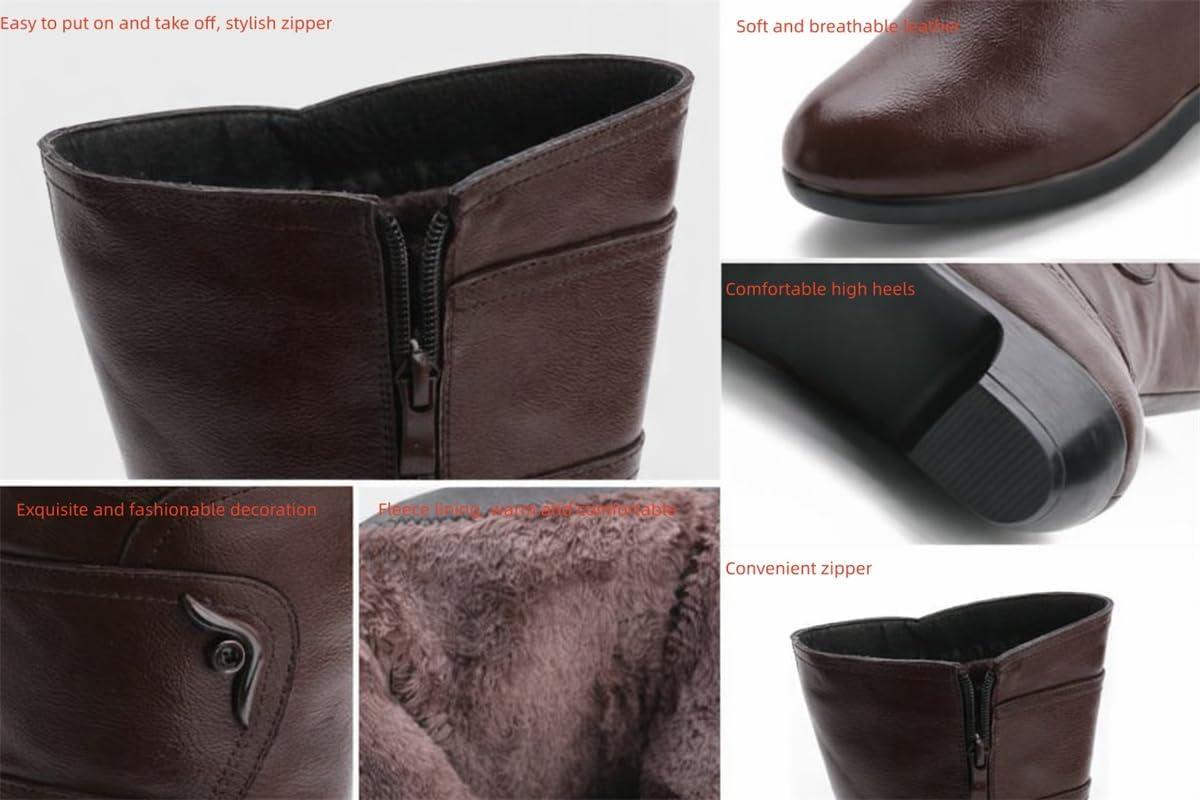 image:imageBottines dhiver talon pais et plateforme mimollet pour femme coupe large doublure polaire impermableMarron pais