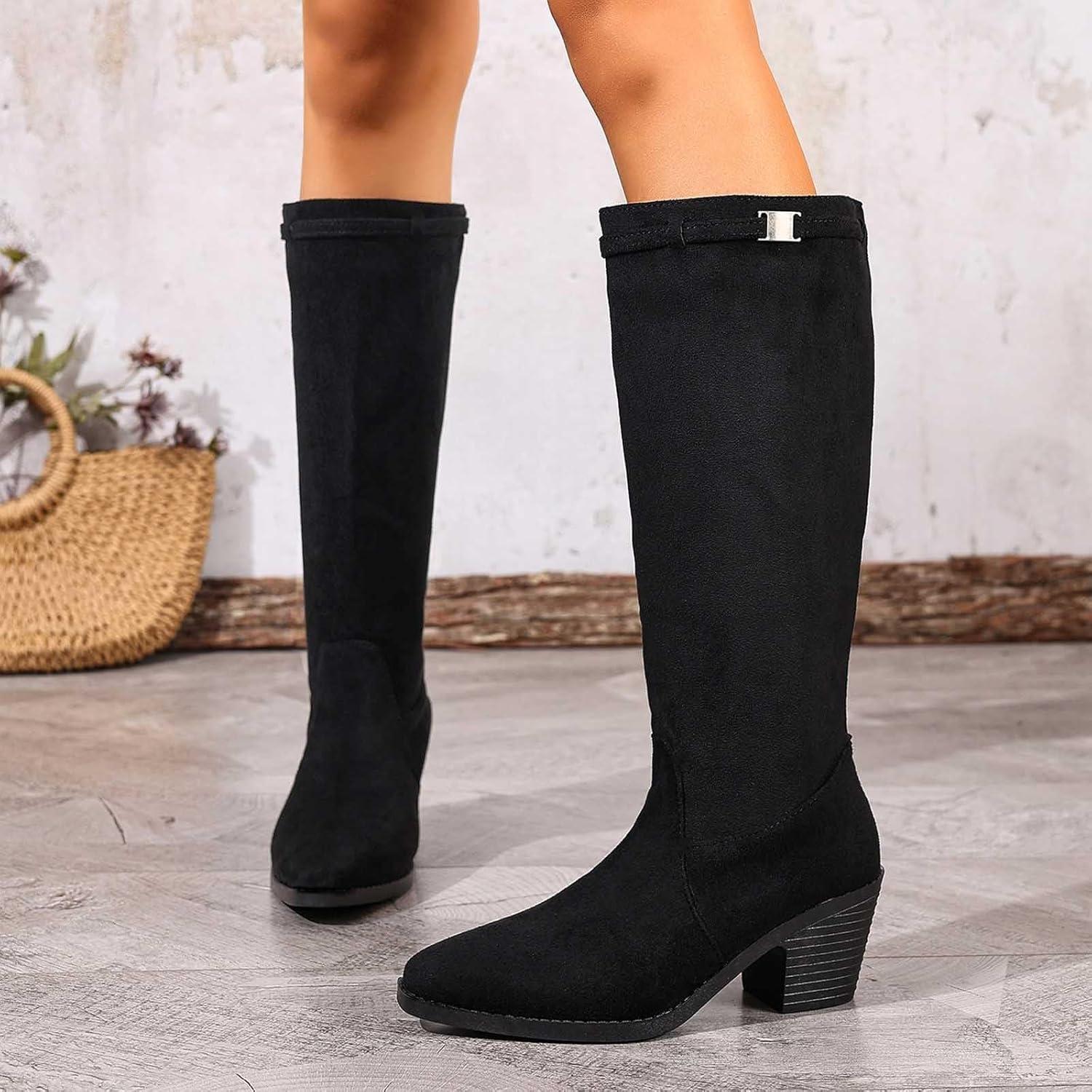 image:imageBottines mimollet tendance pour femme avec sangle boucle double intrieure confortable talon bas pour lautomne et lhiver Noir 40 EU