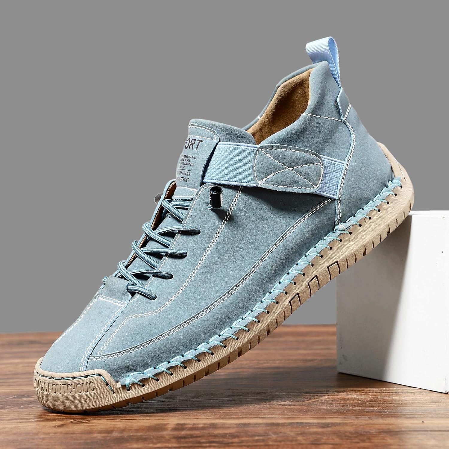 image:imageBottines orthopdiques pour femme en cuir impermables enfiler lgres pour la marche la randonne le camping la conduiteBleu Lake Blue