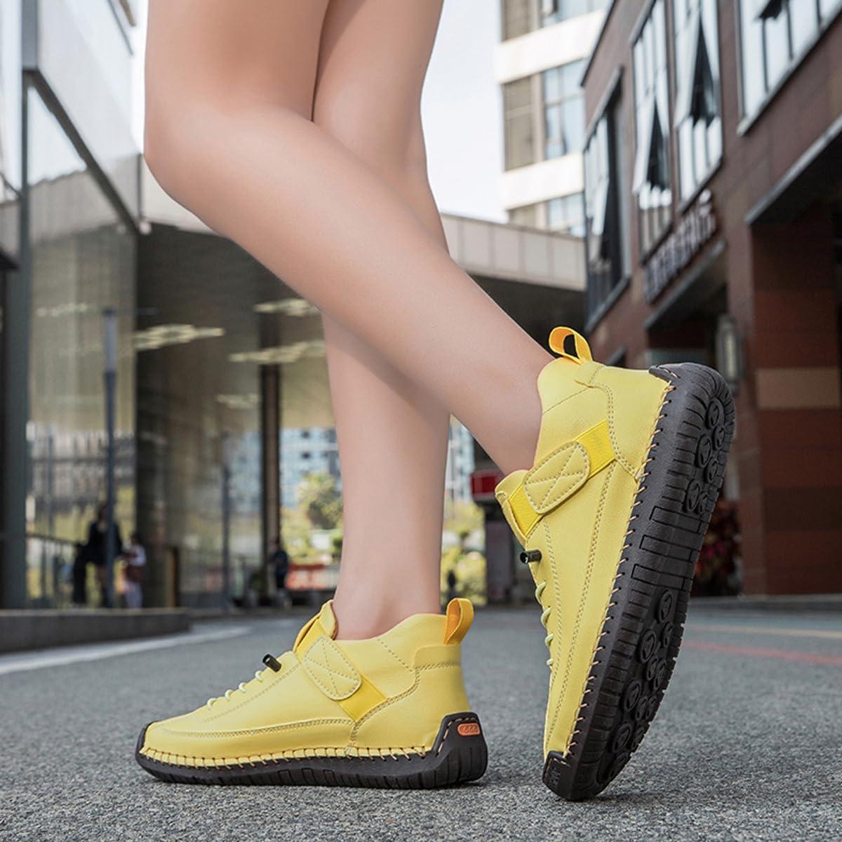 image:imageBottines orthopdiques pour femme en cuir impermables enfiler lgres pour la marche la randonne le camping la conduiteGris