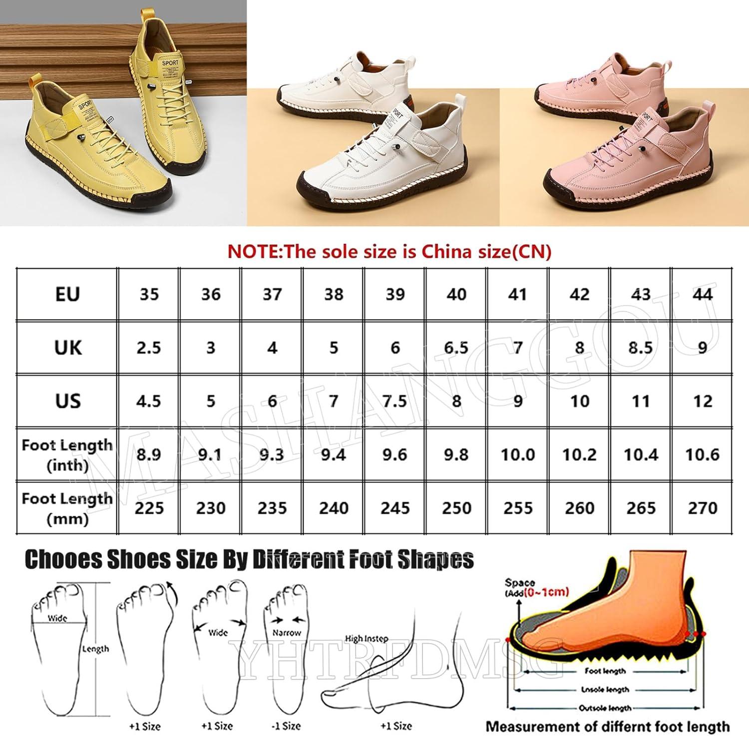 image:imageBottines orthopdiques pour femme en cuir impermables enfiler lgres pour la marche la randonne le camping la conduiteJaune