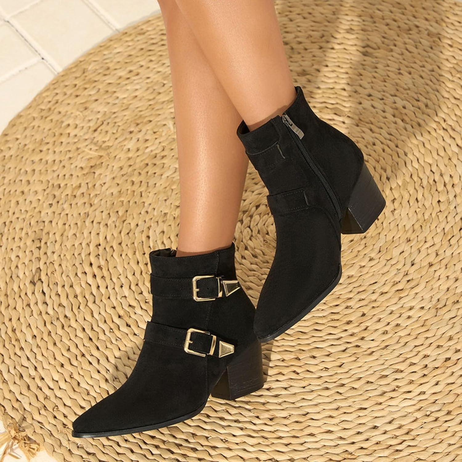 image:imageBottines vintage victoriennes pour femme avec lacets mimollet Bottes lgantes tige courte Bottes de cheville2 Noirs