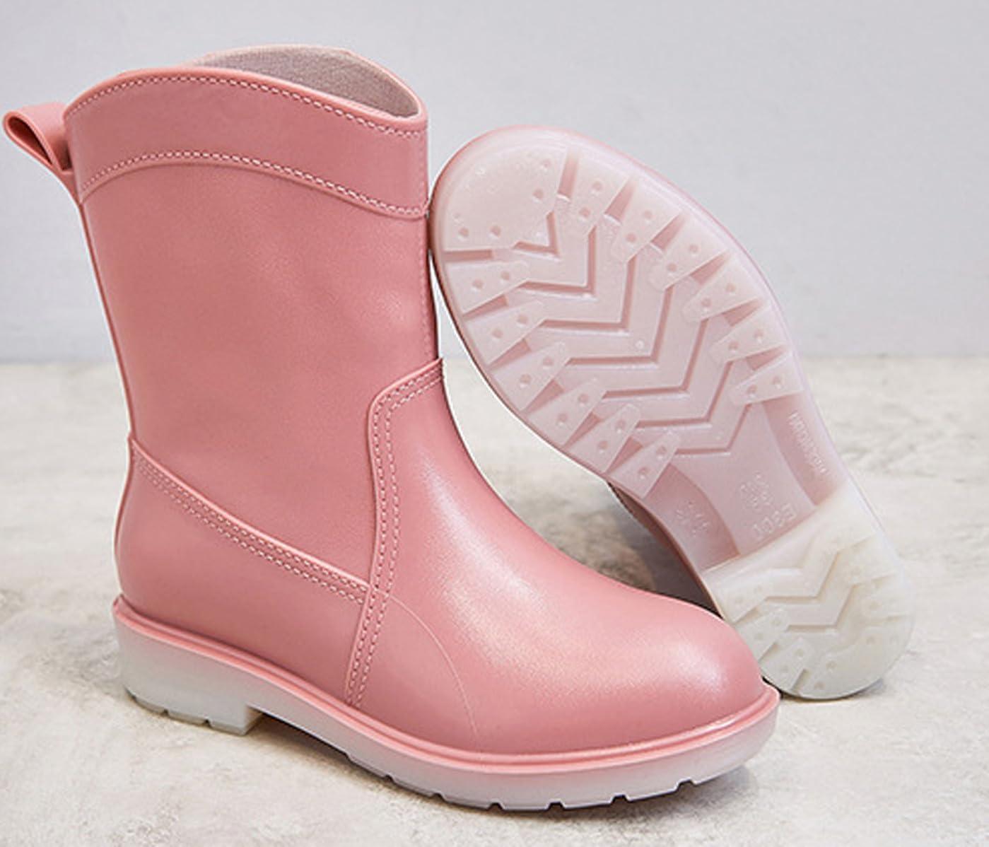 image:imagePangolin Bottes de Pluie Femme Impermables Bottines MiMollet Antidrapantes Chaussures tanches Confortables pour Ville Jardin Voyage amp Temps PluvieuxRose