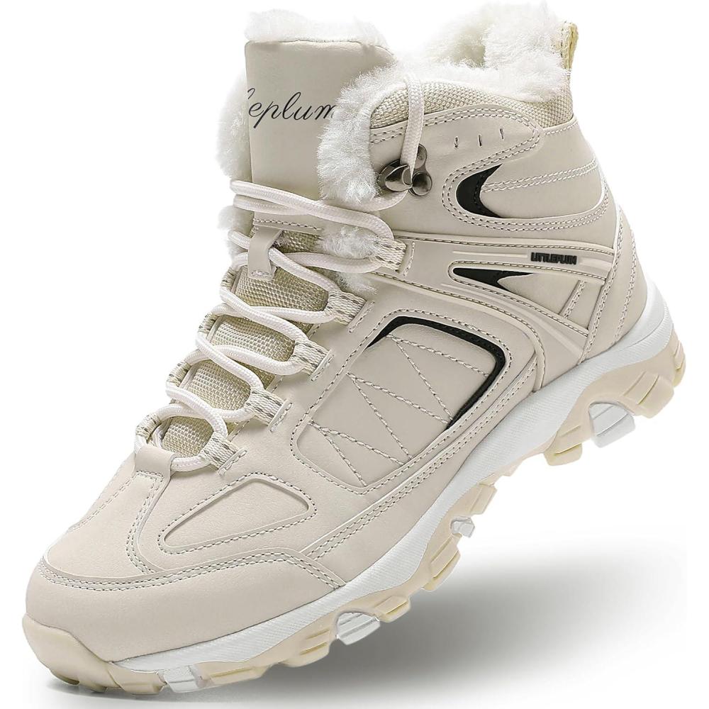 image:imageASHION Bottes Femme Chaussures Coton Bottines Hiver trekking Bottes de NeigeBlanc Cass