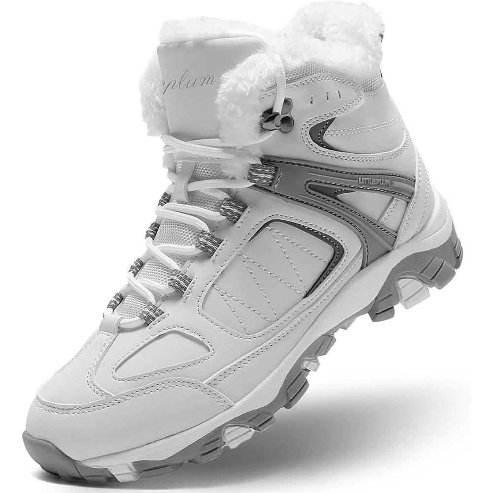image:imageASHION Bottes Femme Chaussures Coton Bottines Hiver trekking Bottes de NeigeGris
