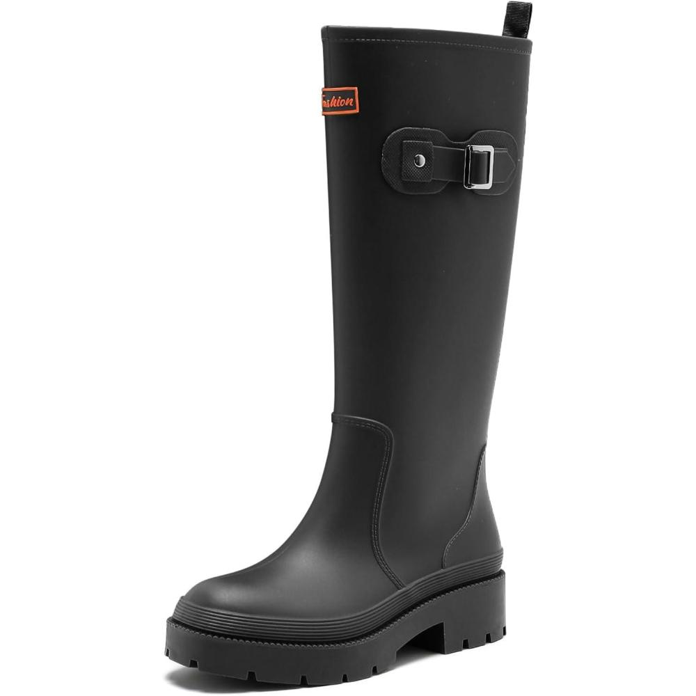 image:imageBottes Impermeable De Pluie Femme Confortable Caoutchouc Jardin Bottines Chaussures Pour LExtRieurFerreux