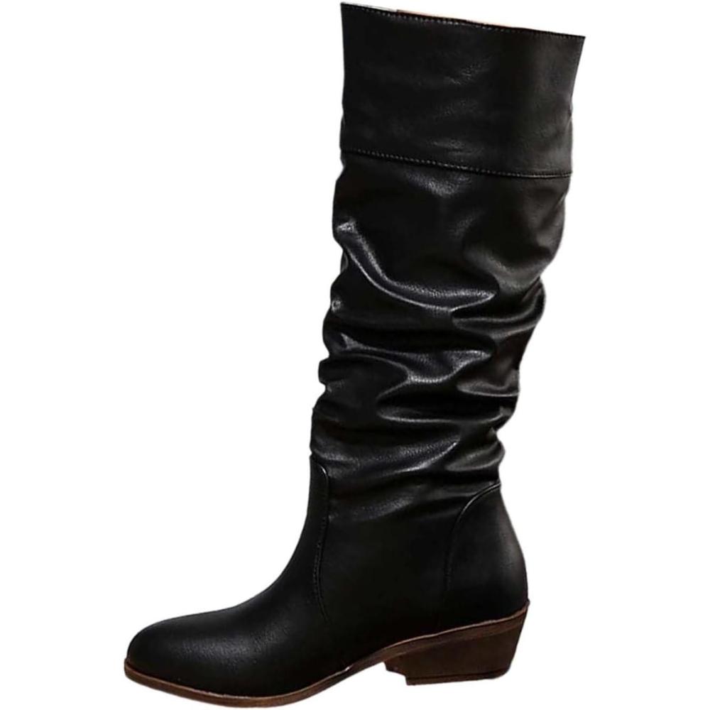 image:imageBottines tendance mimollet enfiler pour femme Talon pais Confortables Chaudes lacets Pour lextrieur Noir 395 EU