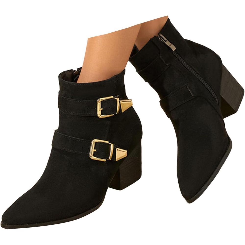 image:imageBottines vintage victoriennes pour femme avec lacets mimollet Bottes lgantes tige courte Bottes de cheville2 Noirs