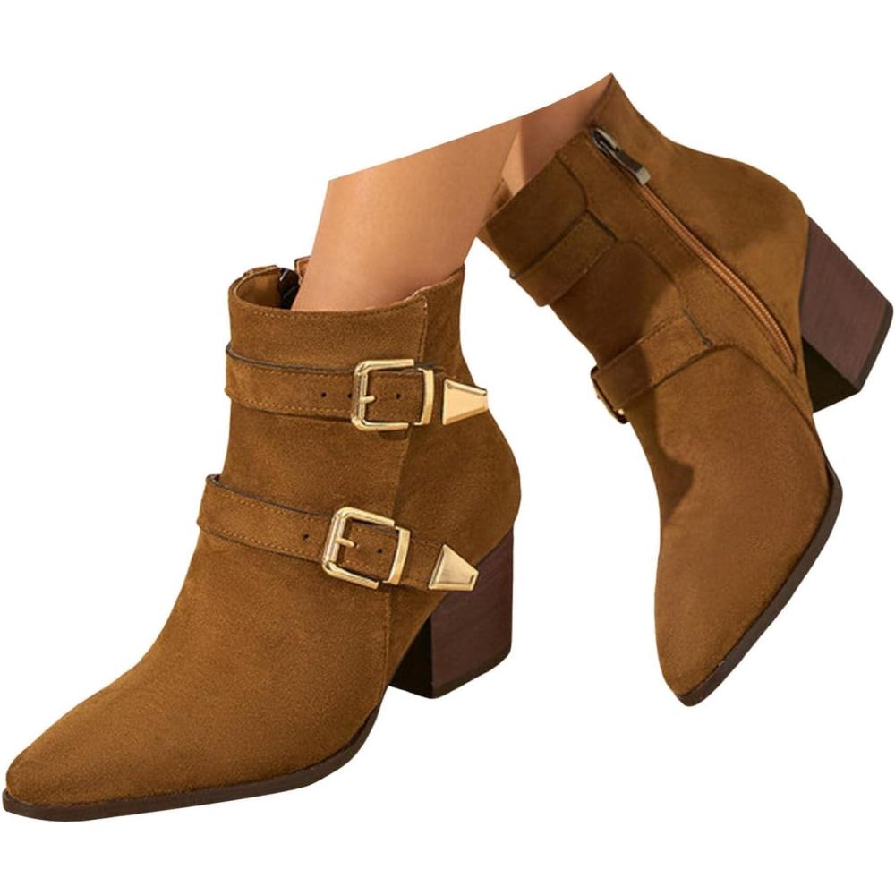 image:imageBottines vintage victoriennes pour femme avec lacets mimollet Bottes lgantes tige courte Bottes de chevilleX2 Marron