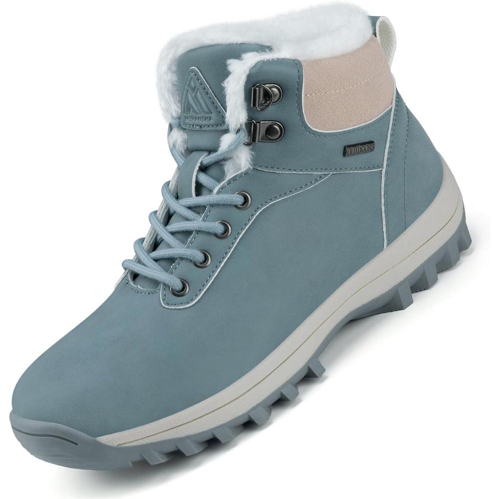 image:imageMishansha Bottines Femme Hiver Fourres Chaudes Chaussure EU 3642Bleu