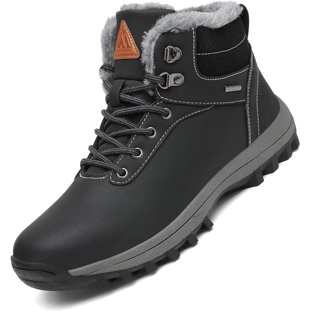 image:imageMishansha Bottines Femme Hiver Fourres Chaudes Chaussure EU 3642Noir