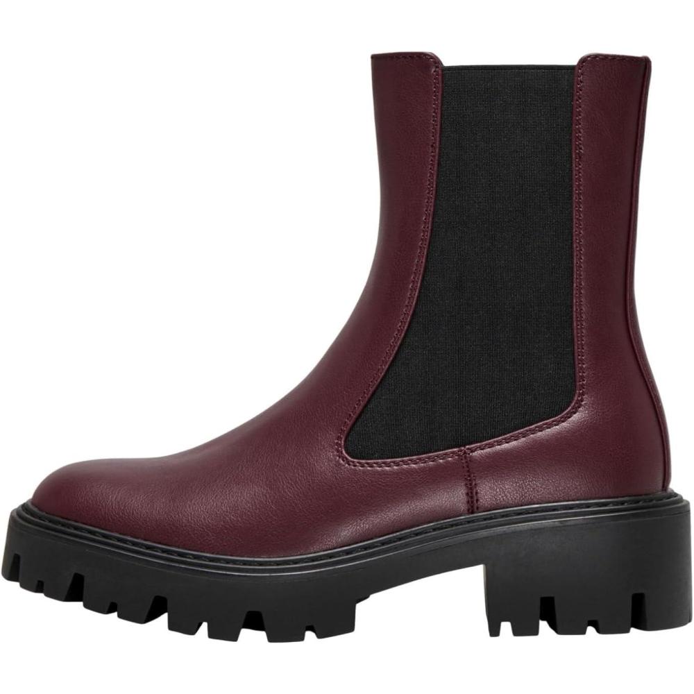 image:imageONLY Onlbetty1 Nubuck Pu Boot  Noos Onlbetty1 Noos Bottes en nubuckFemmeBordeaux