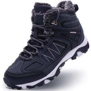 ASHION Bottes Femme Chaussures Coton Bottines Hiver trekking Bottes de Neige,(Bleu)