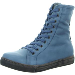 Andrea Conti Femme Bottes mi-Mollet(Ardoise Bleu Infini)
