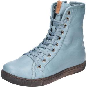 Andrea Conti Femme Bottes mi-Mollet(Bleu Pétrole)
