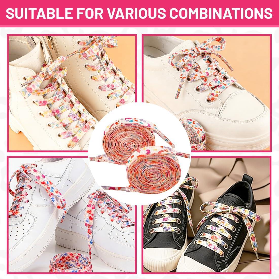 image:image2 paires Lacets Lopard Noir Blanc lacets plats motif leopard pour baskets chaussures femme homme lacets mode imprim pour sneakers accessoiresRouge et blanc