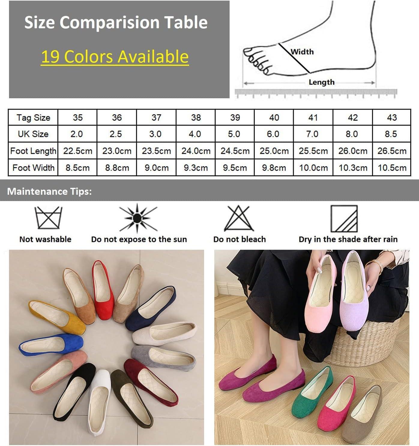 image:imageBallerines plates dcontractes bout carr pour femme lgantes enfiler Couleur unie Tendance Couleur unie Chaussures plates confortables pour le bureau et la conduiteRose