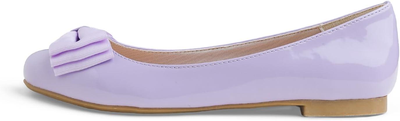 image:imageFeversole Womens Fashion Bow Round Toe Ballet FlatBallerine Bout Rond Mode nud Papillon FemmeLilas Arc