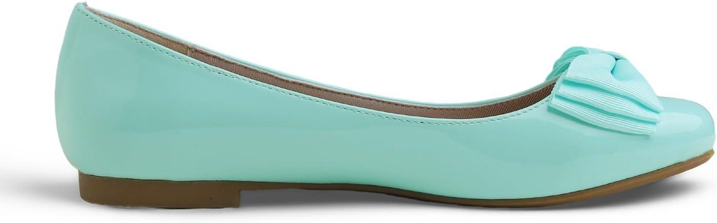 image:imageFeversole Womens Fashion Bow Round Toe Ballet FlatBallerine Bout Rond Mode nud Papillon FemmeMenthe Arc