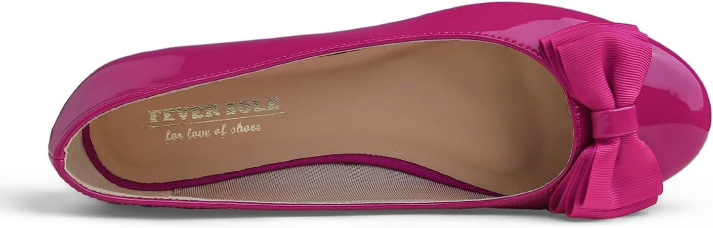 image:imageFeversole Womens Fashion Bow Round Toe Ballet FlatBallerine Bout Rond Mode nud Papillon FemmePitaya Arc