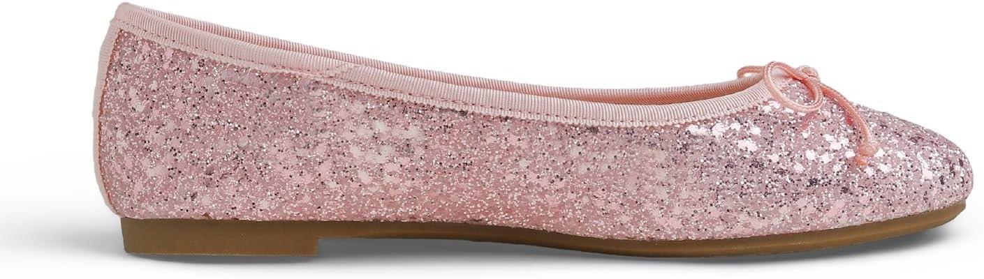 image:imageFeversole Womens Memory Foam Cushion Glitter Ballet FlatMmoire Coussin en Mousse de Femmes Ballerine de Tige Brillante PlatRose Clair Scintillant