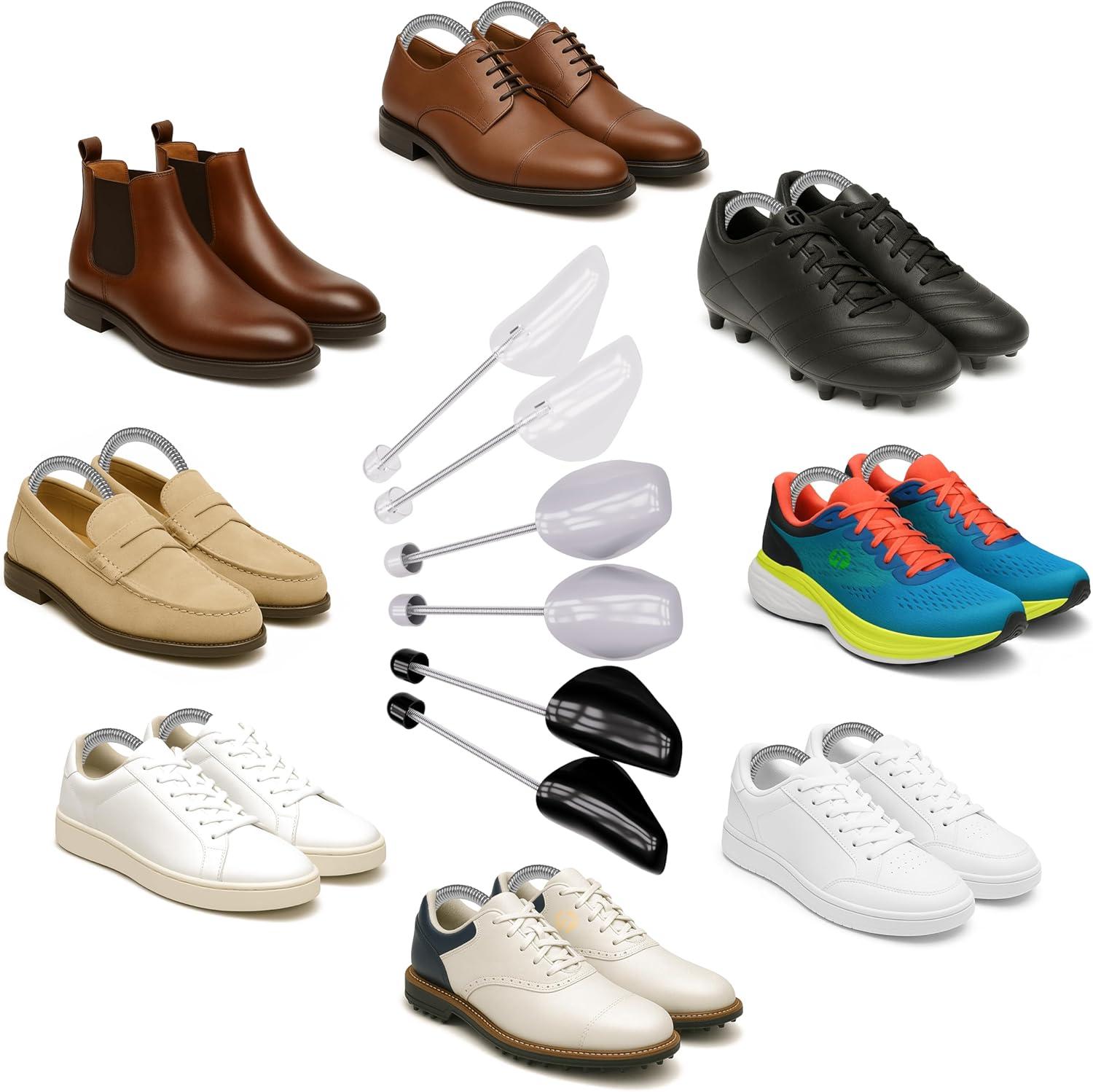 image:imageIncutex Lot de 3 Paires Embauchoirs de Chaussures taille adaptable 3844 Forme Chaussure en Plastique pour Hommes Femmes adapts aux baskets chaussures plates mocassins gris