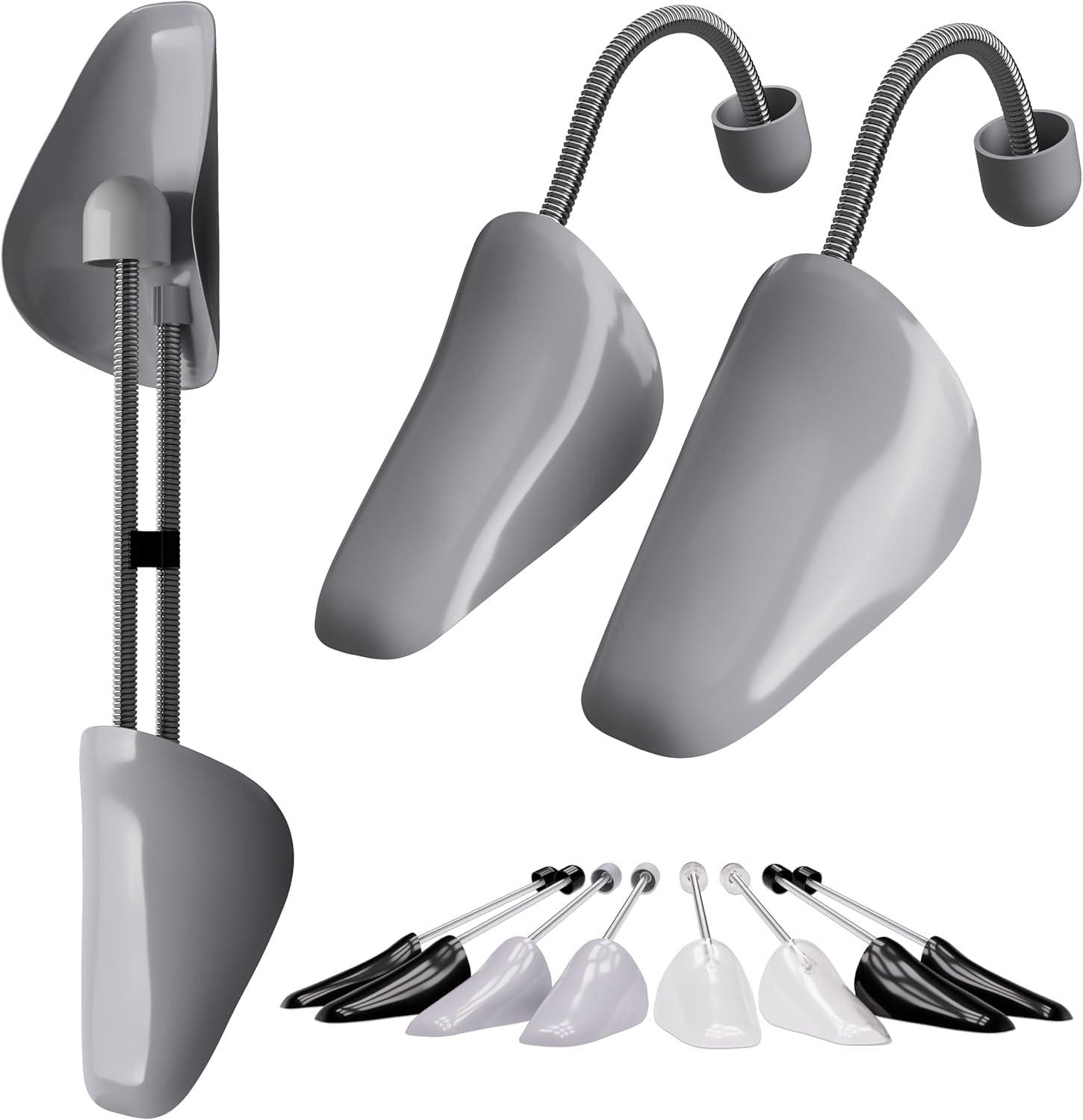 image:imageIncutex Lot de 3 Paires Embauchoirs de Chaussures taille adaptable 3844 Forme Chaussure en Plastique pour Hommes Femmes adapts aux baskets chaussures plates mocassins gris