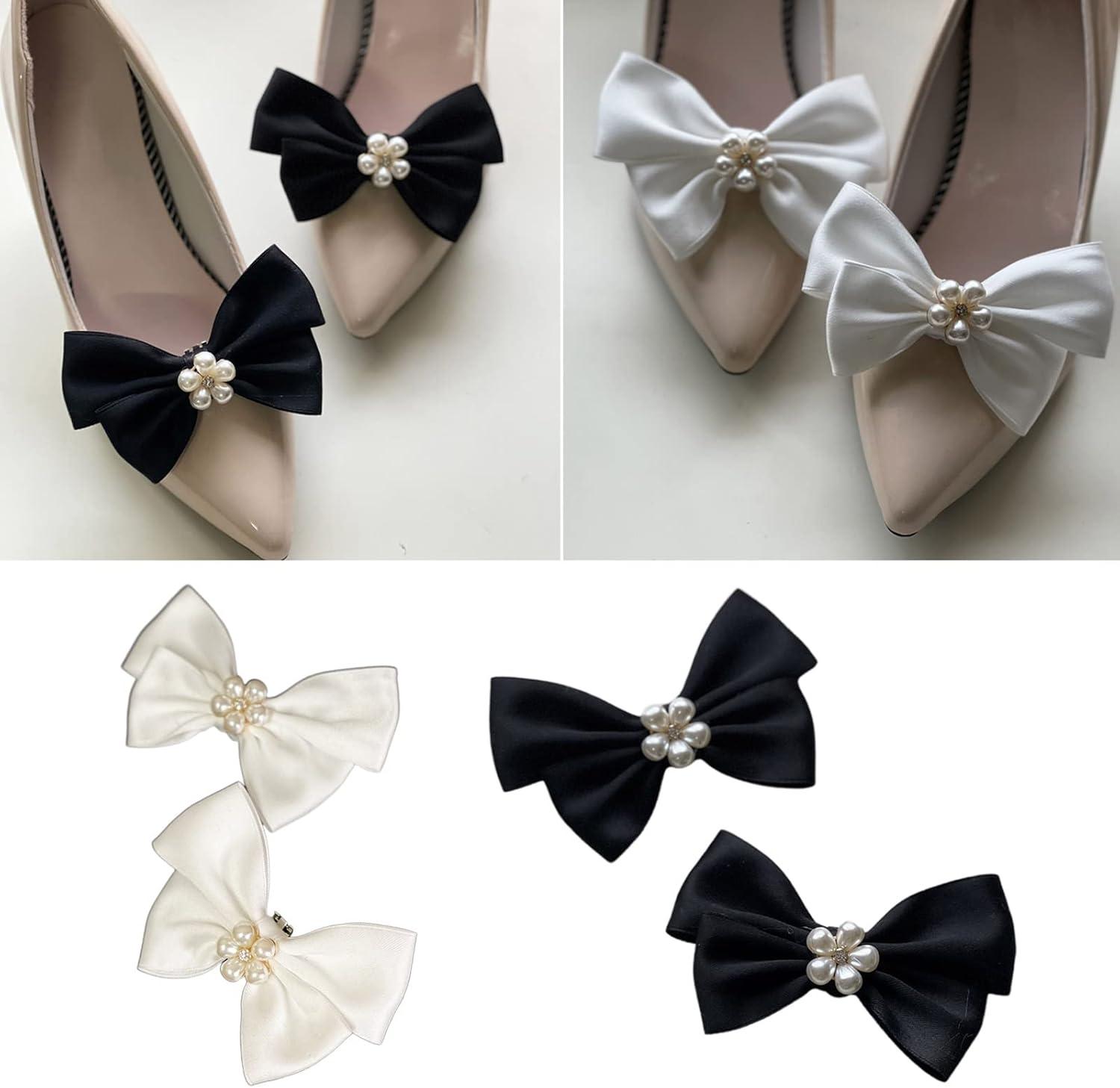image:imagelgant nud Pinces Chaussures pour Chaussures Plates Pompes Accessoires de Chaussures dcoratifs Clips Femmes fte de Mariage dcorations de Chaussures Clips Noir