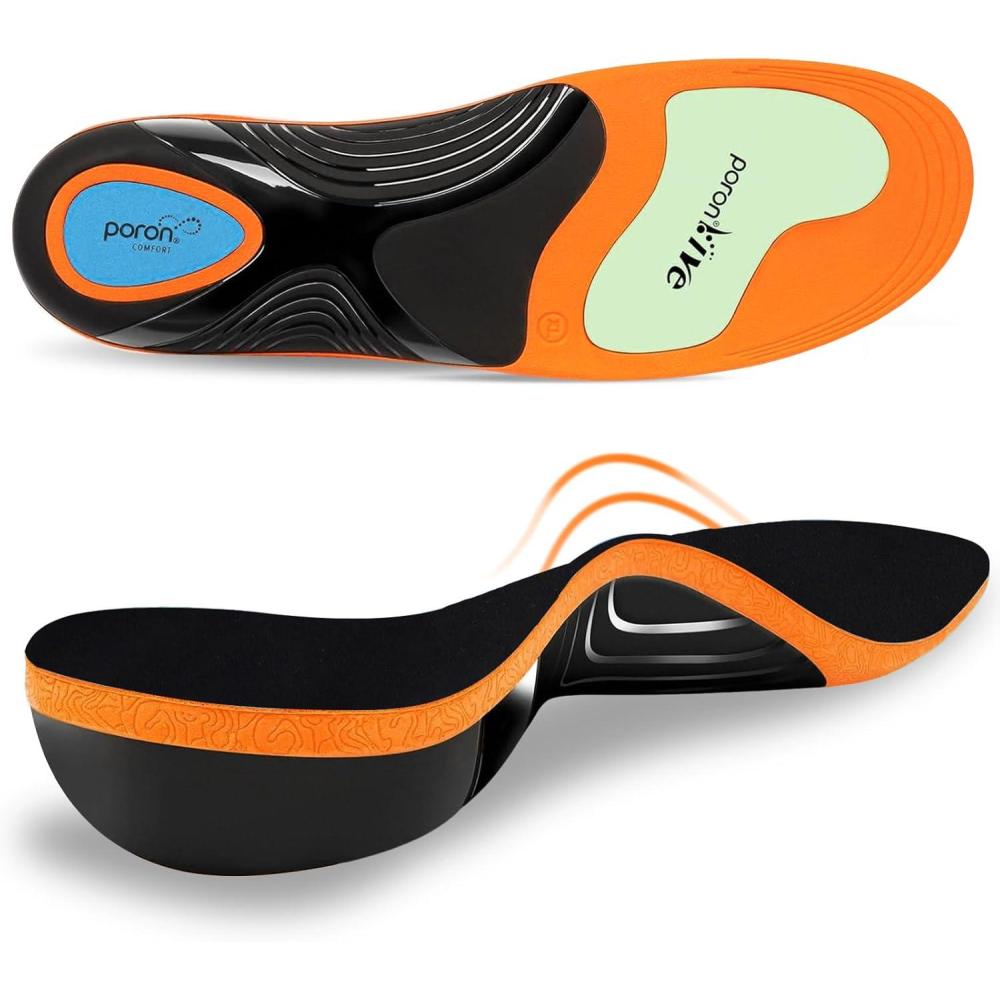 image:imageSemelles Orthopdiques pour Fasciite Plantaire Soutien de la Vote Plantaire Pieds Plats pine Calcanenne Semelles Confort pour Hommes et Femmes Soulagement Douleur MtatarsienneNoir