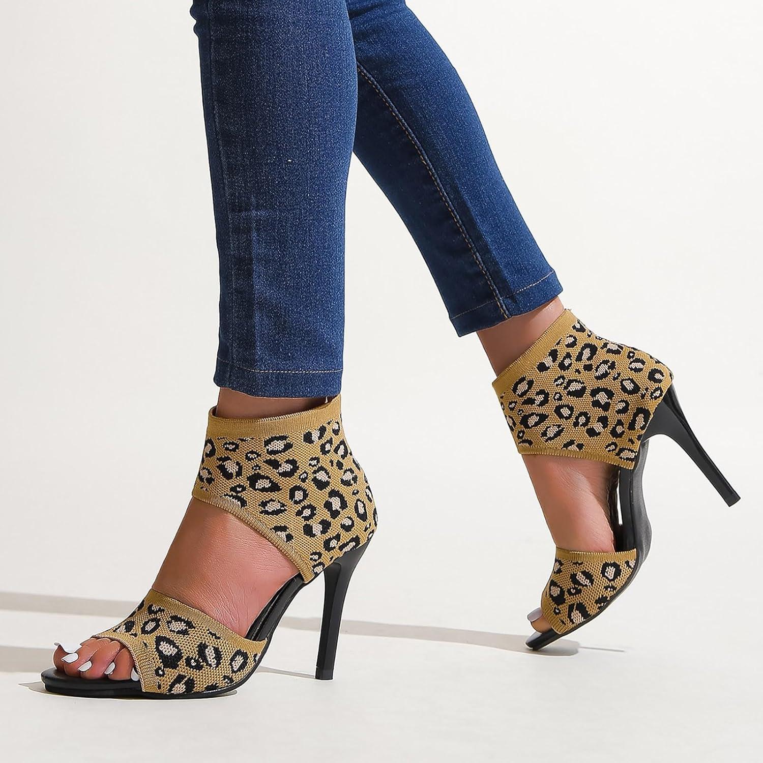 image:imageChaussure Femme Petit Talon Sandales Compenses NuPieds Chaussures Ete Ouvertes Escarpins Couleur Unie Talon Soire High Heels Chic Et Confort Orthopedique Poisson Bouche SandaleB01marron