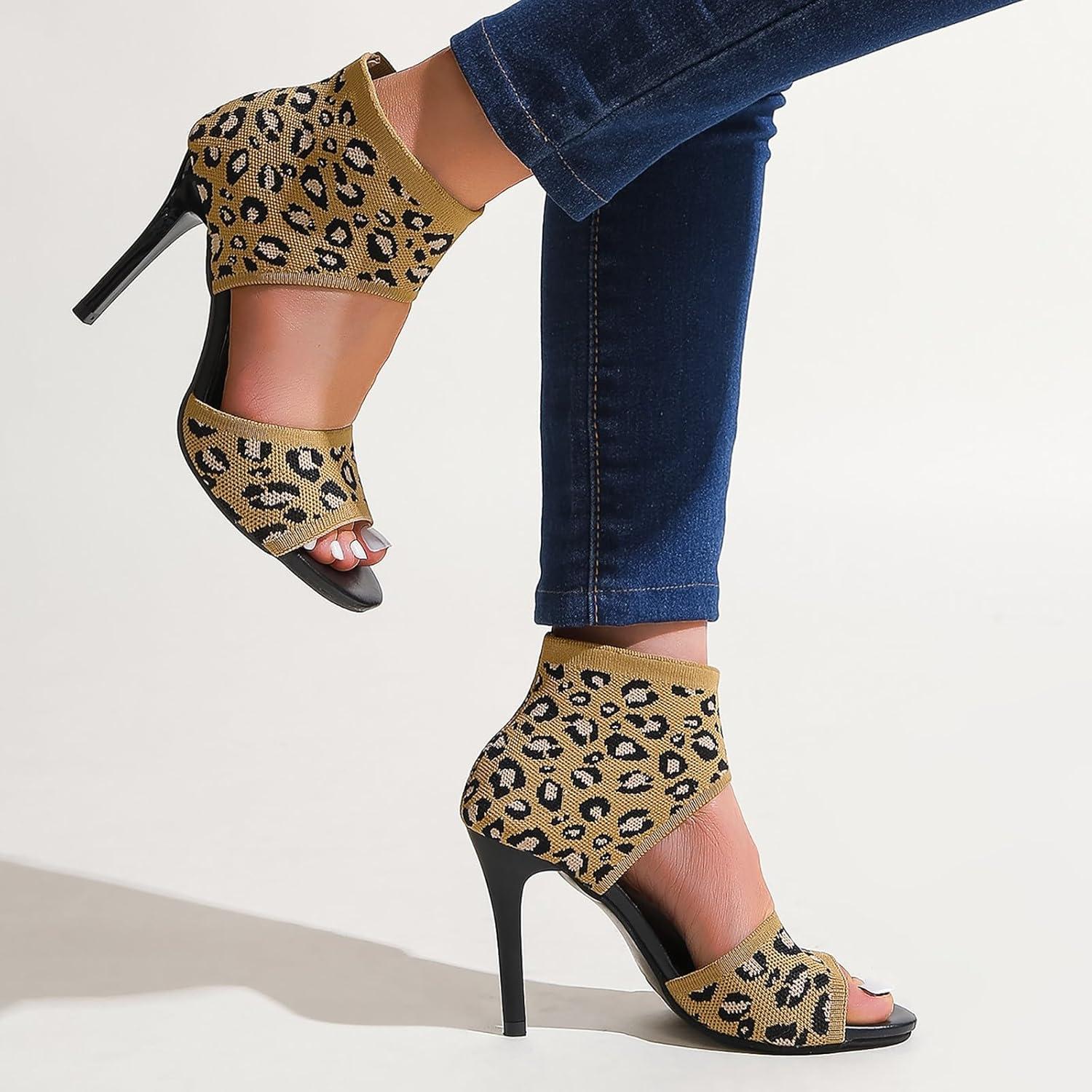 image:imageChaussure Femme Petit Talon Sandales Compenses NuPieds Chaussures Ete Ouvertes Escarpins Couleur Unie Talon Soire High Heels Chic Et Confort Orthopedique Poisson Bouche SandaleB01marron
