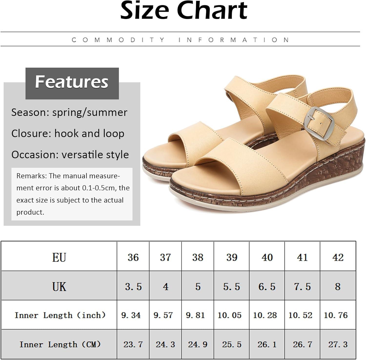 image:imageDimaiGlobal Sandales pour Femme Talon Compens avec Soutien de la Vote Plantaire Sandales Plateforme Confortables Bout Ouvert et Bride la Cheville pour tBeige