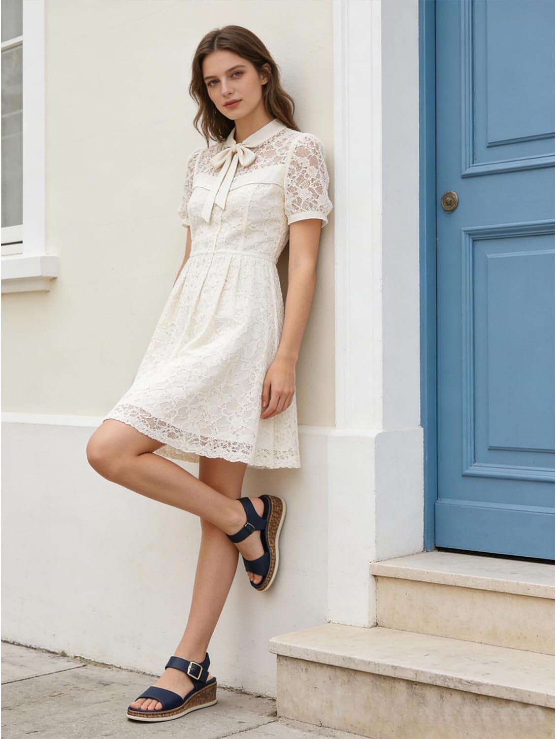 image:imageDimaiGlobal Sandales pour Femme Talon Compens avec Soutien de la Vote Plantaire Sandales Plateforme Confortables Bout Ouvert et Bride la Cheville pour tBleu